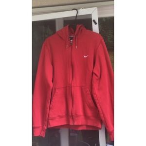 Nike red zip up